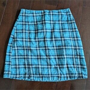 Brandy Melville John Galt Plaid Mini Skirt with thigh slit